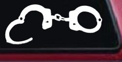 Handcuffs Car or Truck Window Decal Sticker