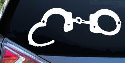 Handcuffs Car or Truck Window Decal Sticker