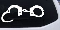 Handcuffs Car or Truck Window Decal Sticker
