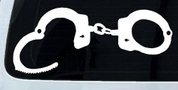 Handcuffs Car or Truck Window Decal Sticker