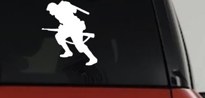 Soldier Silhouette Military Car or Truck Window Vinyl Decal Sticker