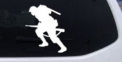 Soldier Silhouette Military Car or Truck Window Decal Sticker