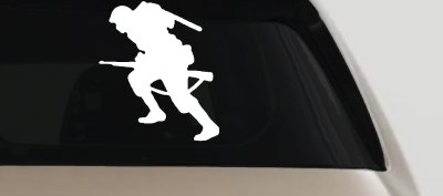 Soldier Silhouette Military Car or Truck Window Vinyl Decal Sticker