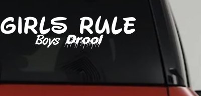 Girls Rule Boys Drool Funny Car or Truck Window Vinyl Decal Sticker