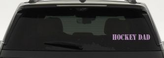 Hockey Dad Sports Car or Truck Window Decal Sticker (Lilac)