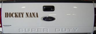 Hockey Nana Sports Car or Truck Window Vinyl Decal Sticker (Brown)