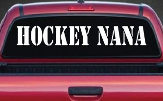 Hockey Nana Sports Car or Truck Window Decal Sticker