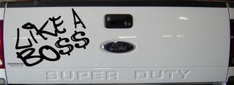 Like A Boss Funny Car or Truck Window Decal Sticker (Black)