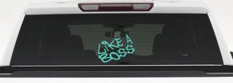 Like A Boss Funny Car or Truck Window Vinyl Decal Sticker (Mint)