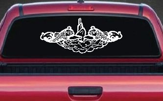 Submarine Service Dolphins Military Car or Truck Window Decal Sticker