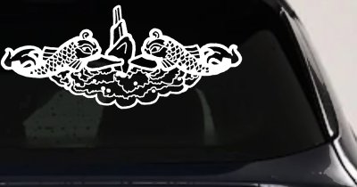 Submarine Service Dolphins Military Car or Truck Window Vinyl Decal Sticker