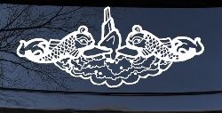 Submarine Service Dolphins Military Car or Truck Window Decal Sticker