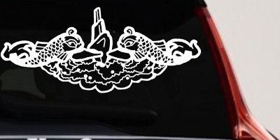 Submarine Service Dolphins Military Car or Truck Window Vinyl Decal Sticker
