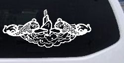 Submarine Service Dolphins Military Car or Truck Window Decal Sticker