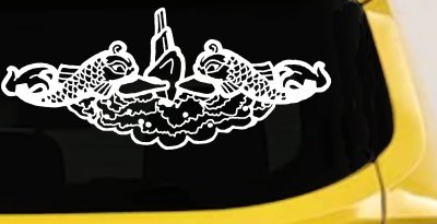 Submarine Service Dolphins Military Car or Truck Window Vinyl Decal Sticker