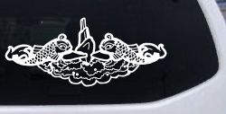 Submarine Service Dolphins Military Car or Truck Window Decal Sticker