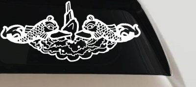 Submarine Service Dolphins Military Car or Truck Window Vinyl Decal Sticker