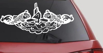 Submarine Service Dolphins Military Car or Truck Window Vinyl Decal Sticker