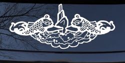 Submarine Service Dolphins Military Car or Truck Window Decal Sticker