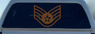Air Force Staff Sargent Stripes Military Car or Truck Window Decal Sticker (Copper)