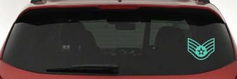 Air Force Staff Sargent Stripes Military Car or Truck Window Vinyl Decal Sticker (Mint)