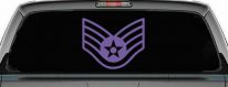 Air Force Staff Sargent Stripes Military Car or Truck Window Vinyl Decal Sticker (Purple)