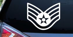 Air Force Staff Sargent Stripes Military Car or Truck Window Decal Sticker