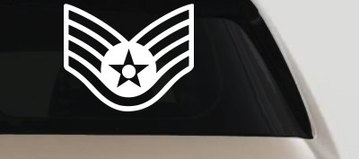 Air Force Staff Sargent Stripes Military Car or Truck Window Vinyl Decal Sticker