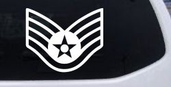 Air Force Staff Sargent Stripes Military Car or Truck Window Decal Sticker