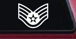 Air Force Staff Sargent Stripes Military Car or Truck Window Decal Sticker