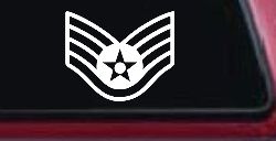 Air Force Staff Sargent Stripes Military Car or Truck Window Decal Sticker