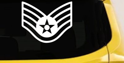 Air Force Staff Sargent Stripes Military Car or Truck Window Vinyl Decal Sticker