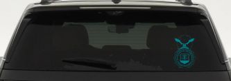 Department Of The Air Force Security Forces With Eagle Military Car or Truck Window Decal Sticker (Turquoise Blue)