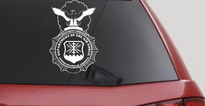 Department Of The Air Force Security Forces With Eagle Military Car or Truck Window Vinyl Decal Sticker