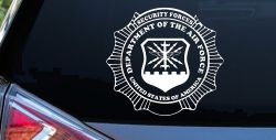 Department Of The Air Force Security Forces Round Badge Military Car or Truck Window Decal Sticker