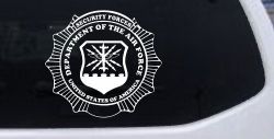 Department Of The Air Force Security Forces Round Badge Military Car or Truck Window Decal Sticker