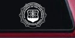 Department Of The Air Force Security Forces Round Badge Military Car or Truck Window Decal Sticker