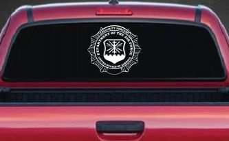 Department Of The Air Force Security Forces Round Badge Military Car or Truck Window Decal Sticker