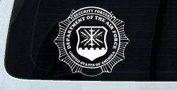 Department Of The Air Force Security Forces Round Badge Military Car or Truck Window Decal Sticker