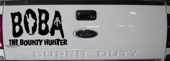 Boba Fett The Bounty Hunter  Sci Fi Car or Truck Window Decal Sticker (Black)