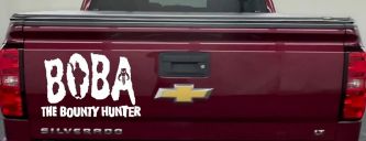 Boba Fett The Bounty Hunter  Sci Fi Car or Truck Window Decal Sticker (White)