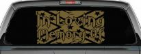 In Loving Memory of Rebel Flag Country Car or Truck Window Vinyl Decal Sticker (Gold)