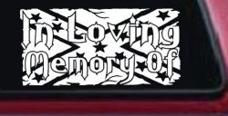 In Loving Memory of Rebel Flag Country Car or Truck Window Decal Sticker
