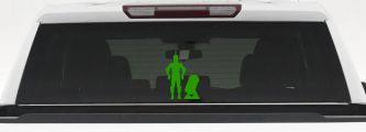 Droids C3PO R2D2 Sci Fi Car or Truck Window Decal Sticker (Lime)