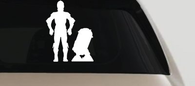Droids C3PO R2D2 Sci Fi Car or Truck Window Vinyl Decal Sticker