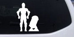 Droids C3PO R2D2 Sci Fi Car or Truck Window Decal Sticker