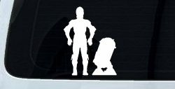Droids C3PO R2D2 Sci Fi Car or Truck Window Decal Sticker
