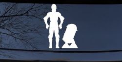 Droids C3PO R2D2 Sci Fi Car or Truck Window Decal Sticker
