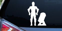 Droids C3PO R2D2 Sci Fi Car or Truck Window Decal Sticker