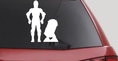 Droids C3PO R2D2 Sci Fi Car or Truck Window Vinyl Decal Sticker